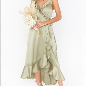 Show me your mumu Samantha ruffle wrap dress